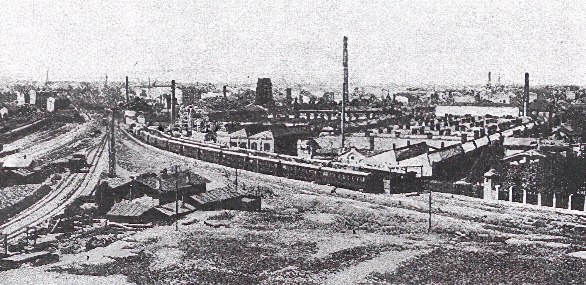 Panorama of the Russo-Baltic Wagon Works in Riga, archive photograph