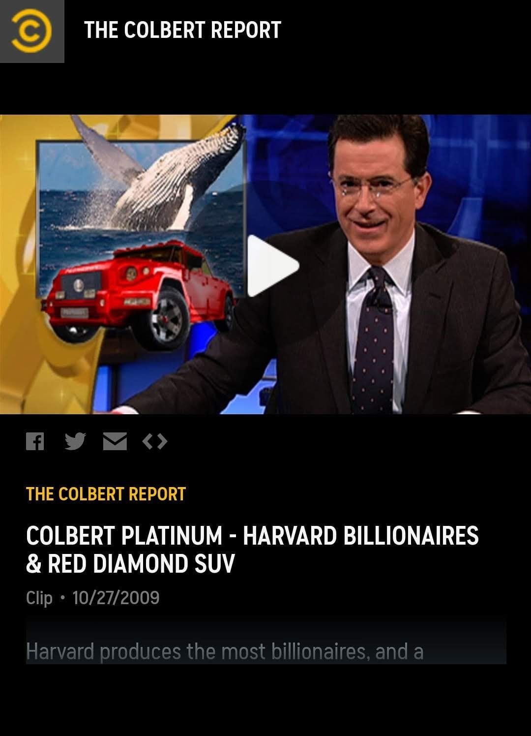 The Colbert Report segment on the DARTZ Platinum Red Diamond SUV