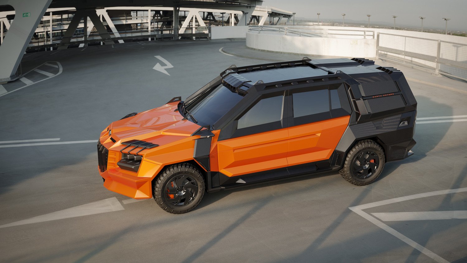 Black Alligator Black Tiger Edition in orange and naked carbon